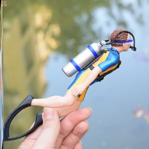 游泳池浴盆儿童戏水洗澡沐浴潜水员玩具迷你游泳小人模型人仔塑料