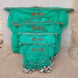饵料袋带翅大号地虾网渔网虾笼15米20米捕鱼笼捕鱼网龙虾网诱饵球