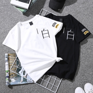 2018快手网红白小白同款情侣装韩版短袖女t恤潮学生装宽松原宿风