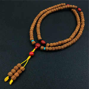 新品精选天然108颗小金刚菩提子项链男佛珠挂件朱砂蜜蜡装饰配饰5