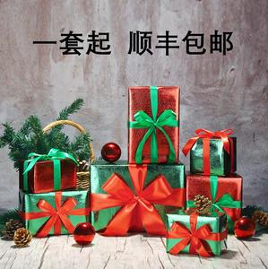 福州圣诞礼盒圣诞节装饰品礼物盒礼品盒美陈堆头圣诞树道具包装盒