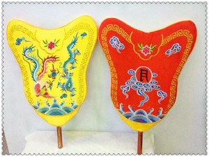 日月龙凤掌扇
