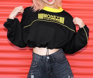 swag泫雅blackpink同款打歌服露脐年会晚会舞蹈服嘻哈jazz上衣1m