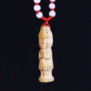 肥城辟邪桃木人开光纳福小儿压惊夜辟邪保平安纯手工防小孩惊吓