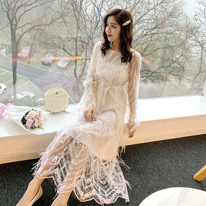 透视连衣裙森女