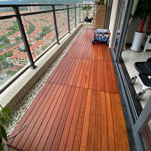 阳台木地板自己铺铺设防腐木室内外阳光房拼板拼装家用改造防水