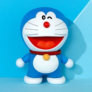 哆啦a梦机器猫石膏娃娃diy手工白胚公仔搪胶陶瓷彩绘儿童涂色钱罐