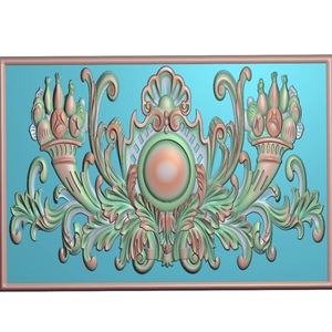 欧式石雕精雕图浮雕图方形洋花贴花角花灰度图雕刻图别墅外墙建材