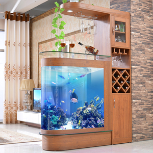 730人付款淘宝餐厅屏风鱼鱼缸隔断客厅时尚双面水族箱宾馆o进门饭店