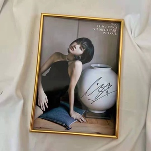 blackpink lisa 签名 裱框版 多款可选 亲笔签名 a4海报