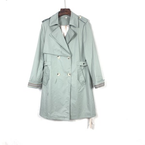 伊百丽e21a005女装2021秋款气质时尚修身显瘦双排扣休闲外套风衣