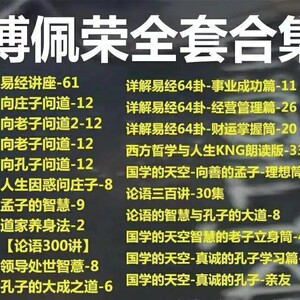 傅佩荣视频音频mp3全集解读易经入门64卦课程论语三百讲讲座合集