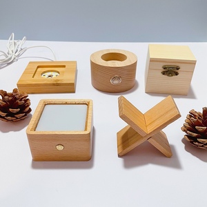 蒲公英树脂标本实木支架木盒水晶球底座植物标本摆件底座礼物饰品