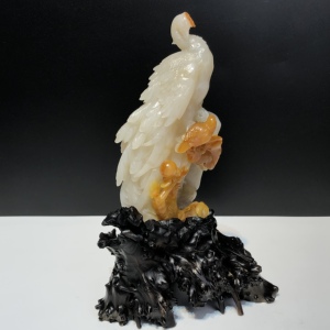 精品寿山田黄石摆件百鸟朝凤石雕石刻文玩收藏奇石艺术品寿山白田
