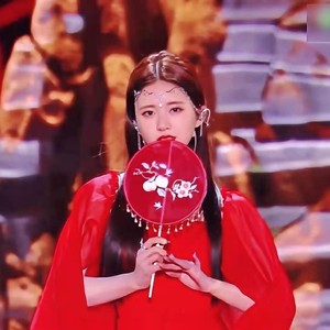 赵露思芒种同款古风衣服年会舞蹈服装红色舞蹈服飘逸浙江跨年晚会