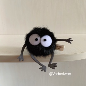 vada 宫崎骏千与千寻黑炭黑球煤球精灵毛绒公仔可爱包包小挂件