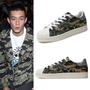 grccpa20淘宝陈冠希同款迷彩贝壳头帆布鞋男低帮超火港风欧美潮牌