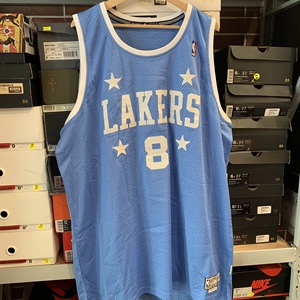 adidas 刺绣复古湖人队科比球衣8号四星退役kobe纪念篮球服背心男