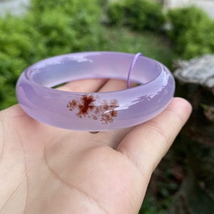 巴西正品紫玉髓红朱砂紫罗兰手镯荔枝冻玛瑙鸿运当头高冰手镯54mm