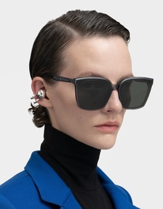 新品gm 墨镜tega黑色男女款太阳镜时尚个性款蔡司镜片