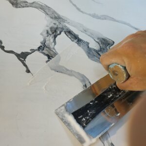 极光罩面漆高光釉仿大理石抛光照面漆防水透明水性镜面激光罩光漆