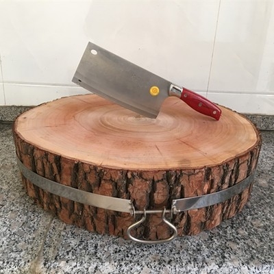 圆形大q号加厚剁肉墩红毛柳菜墩酒店家用柳木砧板新品实木菜i板案