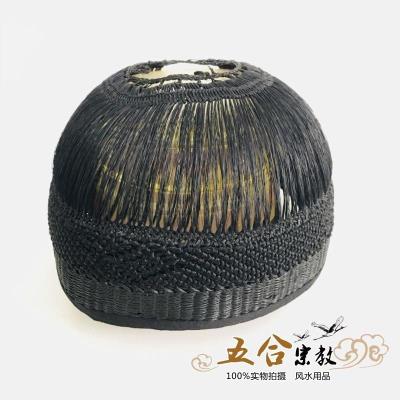 道教法器用品正一高功帽道士帽精品莲花道帽真马尾手工编织马尾帽