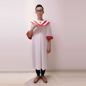基督教唱诗班半袖唱诗服装夏季短袖圣诗班衣服教会圣诗服天主圣服