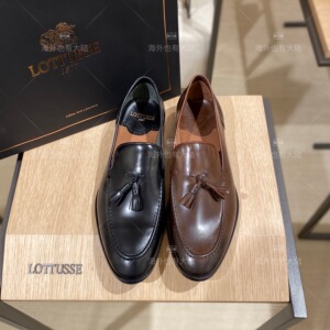 西班牙代购*lottusse*乐途仕男鞋22春夏款流苏一脚蹬皮鞋l7215