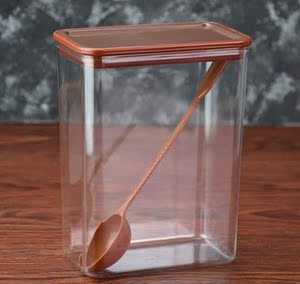 奶茶店装珍珠容器塑料灌储物罐密封果粉盒商用收纳大号大容量方形