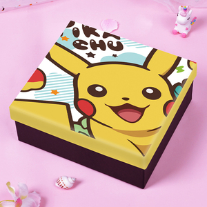 创意皮卡丘礼物盒男孩生日空盒子大号卡通装零食手表礼盒礼品盒