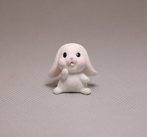 宅客模玩 日本超萌小兔子动物模型 q版卡通可爱女孩公仔玩具摆件