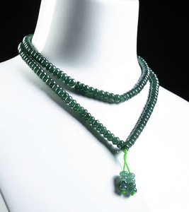 天然翡翠a货项链算盘珠蓝水满色冰种毛衣链老坑