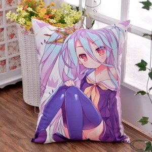 原创萌域 游戏人生白 初濑伊纲动漫周边床头办公室沙发抱枕长靠枕