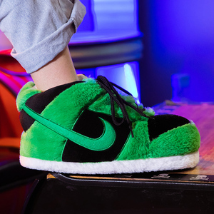 网红aj棉拖鞋搞怪绿脚趾恶搞a锥胖胖大棉拖鞋情侣居家室内地板鞋