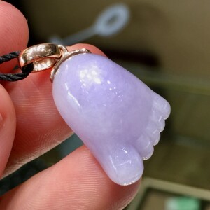 小脚丫翡翠吊坠