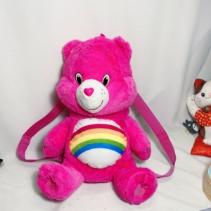 care bears 彩虹熊 可爱爱心小熊 毛绒公仔玩偶 双肩背包少女心