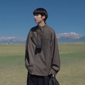 格子衬衫男潮宽松日系