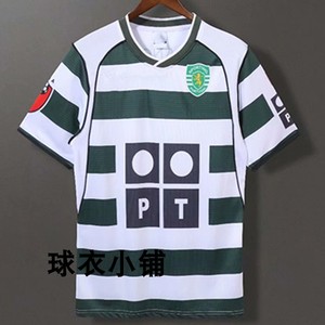 01-03葡超里斯本竞技复古球衣28号c罗葡萄牙体育经典主场足球服