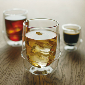 日本KINTO KRONOS双层玻璃杯保温隔热咖啡杯茶杯汤杯奶杯水杯酒杯