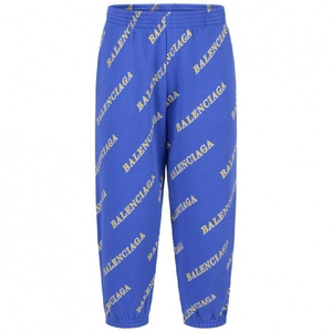 英国代购童装裤子男巴黎世家balenciaga20秋棉大童logo宽松运动裤