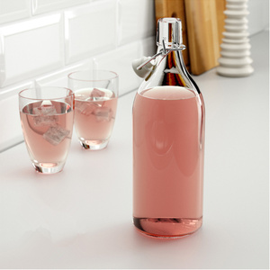 宜家考肯密封玻璃瓶0.5-1公升泡酒瓶密封酒坛diy酿酒用玻璃瓶子