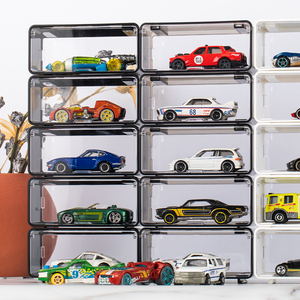 风火轮多美卡亚克力收纳盒展示盒架子可组合展示架玩具合金车模型