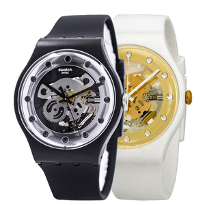 专柜直销正品swatch斯沃琪男女手表透视suoz148 金魅suoz147银魅