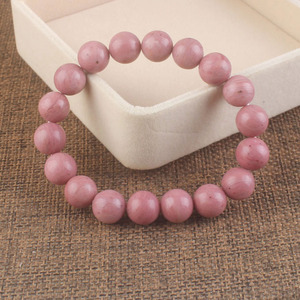 台湾 玫瑰石手链 女款 玉手串 蔷薇辉石粉