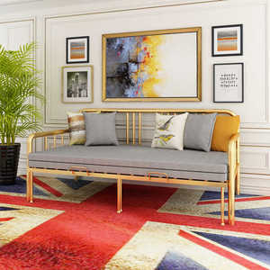 铁艺双人多功能可伸缩坐两用客厅沙发网红家用小户型沙发床简约