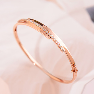 18k玫瑰金手镯时尚