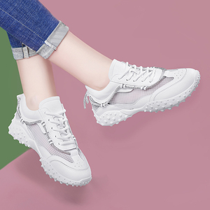 女士旅游鞋真皮年轻妈妈时尚轻便四季鞋中年妇女运动休闲板鞋夏款