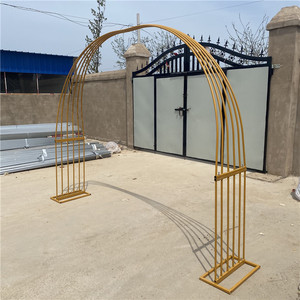 新款铁艺婚庆道具背景布置装饰中式百搭一线牵花拱门婚礼场景路引