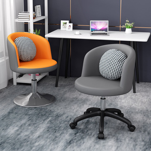 电脑椅旋转办公升降小圆椅创意科技布家用网红款公寓休闲单人椅子